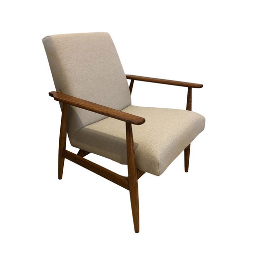 Pair of mid century beige armchairs by Henryk Lis, 1960s