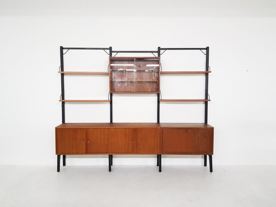 Image 1 of Large Poul Cadovius for Royal System free standing teak wall unit, Denmark 1950's