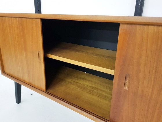 Image 1 of Large Poul Cadovius for Royal System free standing teak wall unit, Denmark 1950's