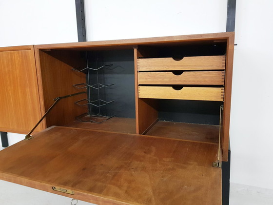 Image 1 of Large Poul Cadovius for Royal System free standing teak wall unit, Denmark 1950's