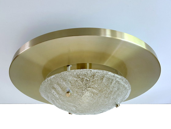 Image 1 of Large Vintage Ceiling Light With Glass