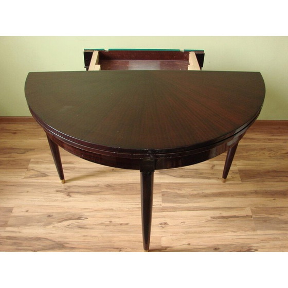 Image 1 of Vintage console in mahogany wood and brass, 1950