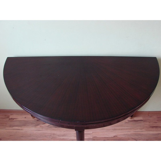 Image 1 of Vintage console in mahogany wood and brass, 1950