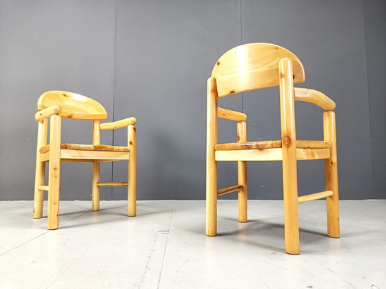 Image 1 of Rainer Daumiller Pine Wood Dining Chairs For Hirtshals Savvaerk Set Of 7, 1980S