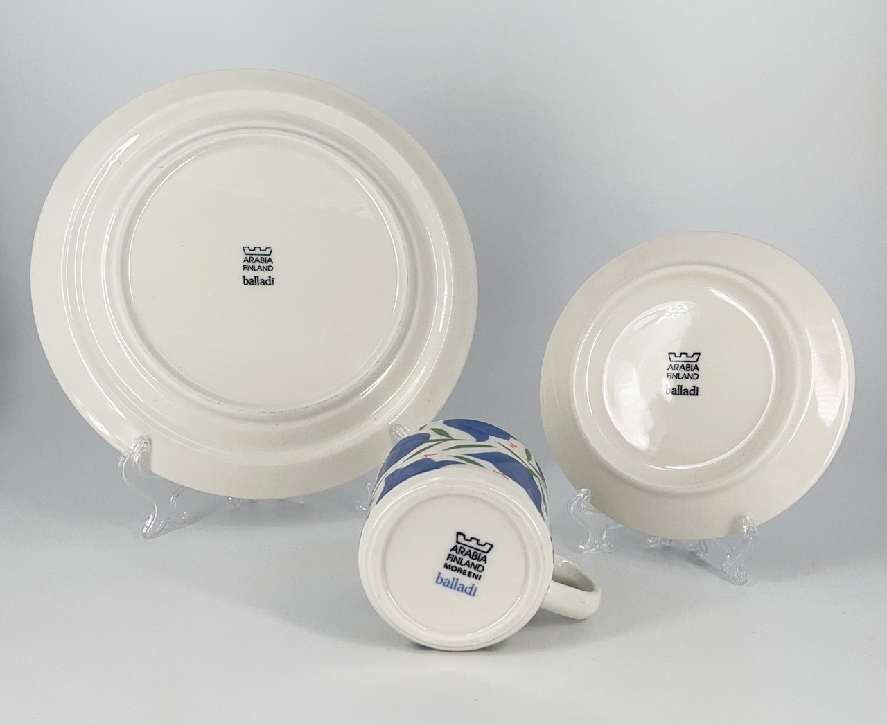 Arabia Finland Moreeni Balladi Design By Heikki Orvola Cup, Saucer