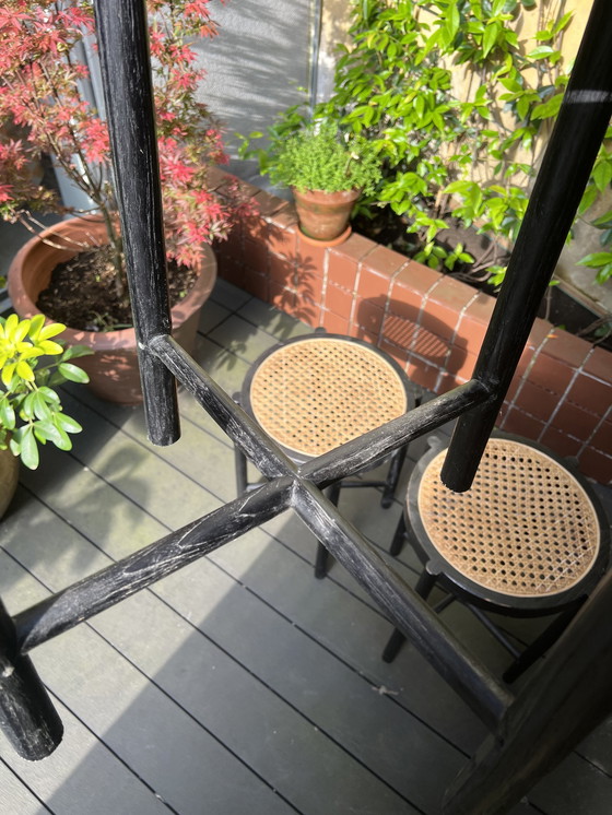 Image 1 of 3x Rattan stool