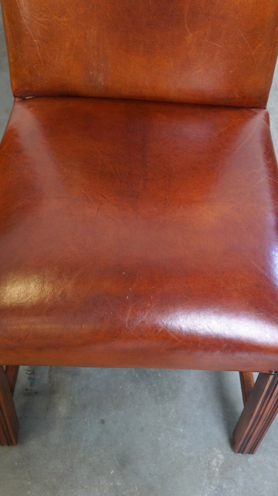 Image 1 of 4 X Sheep Leather Dining Chair