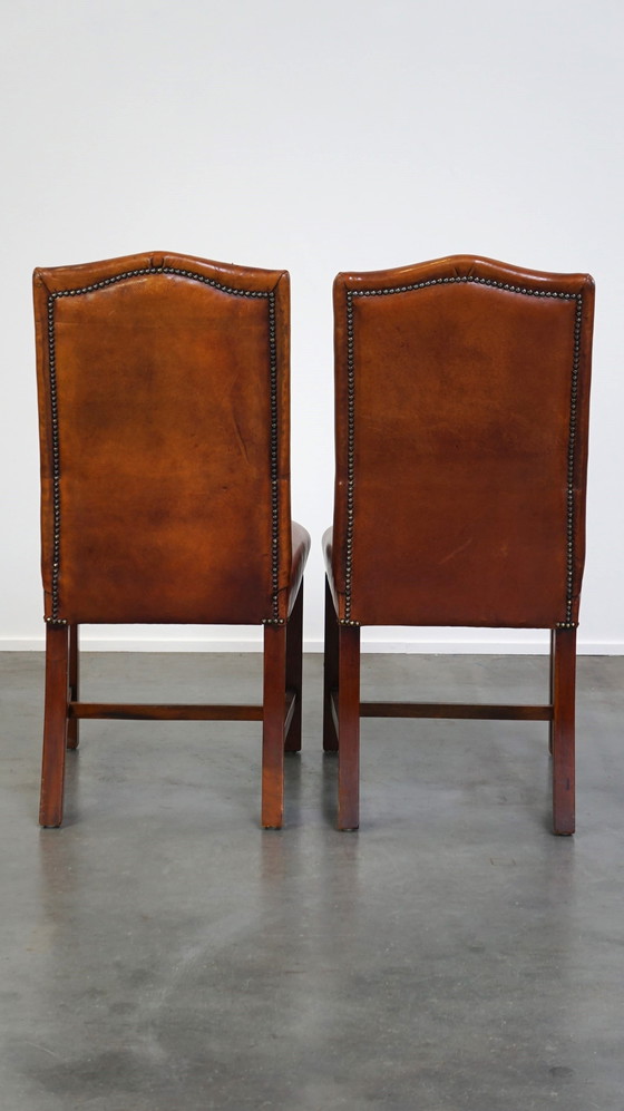 Image 1 of 4 X Sheep Leather Dining Chair