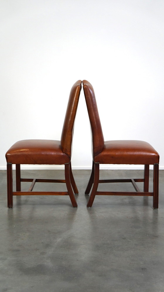 Image 1 of 4 X Sheep Leather Dining Chair