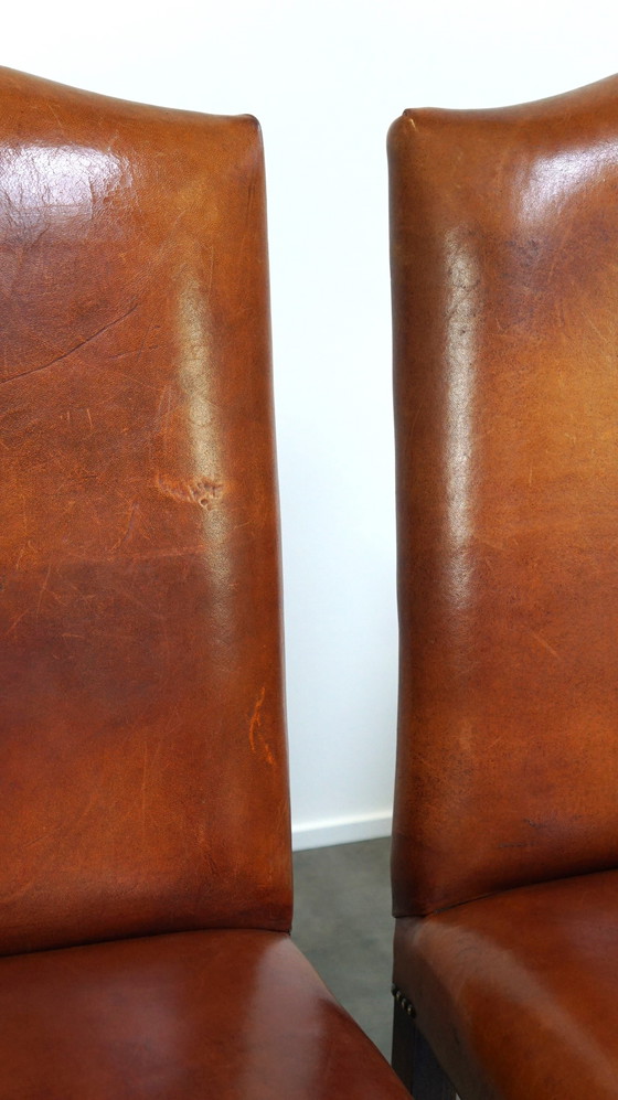 Image 1 of 4 X Sheep Leather Dining Chair