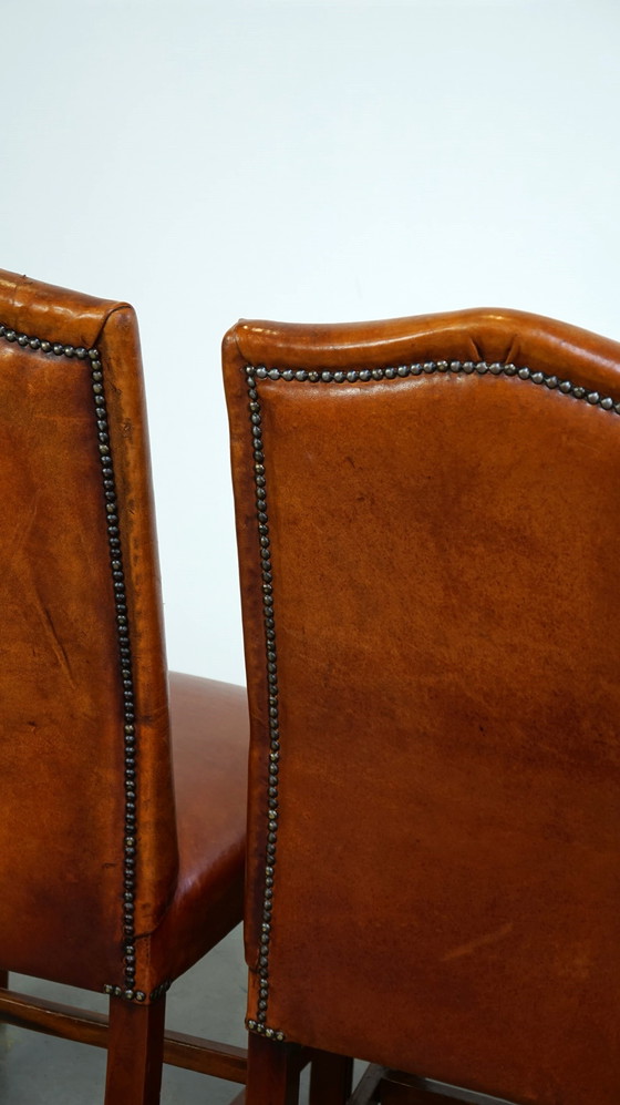 Image 1 of 4 X Sheep Leather Dining Chair