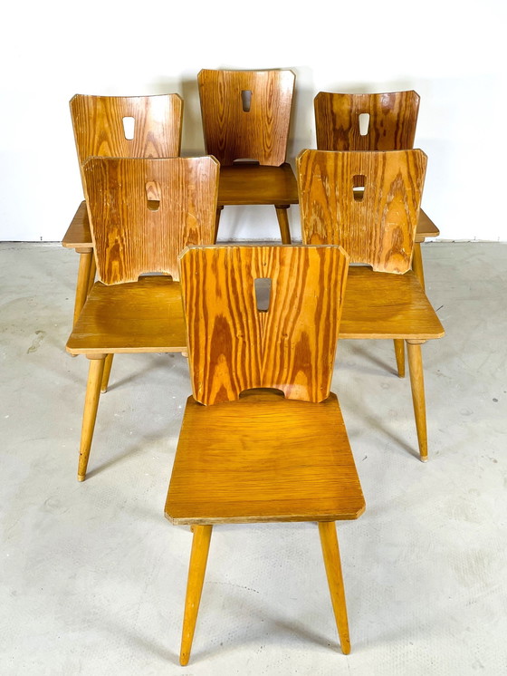 Image 1 of Set Of 6 Brutalist Chairs