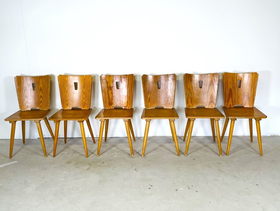 Image 1 of Set Of 6 Brutalist Chairs