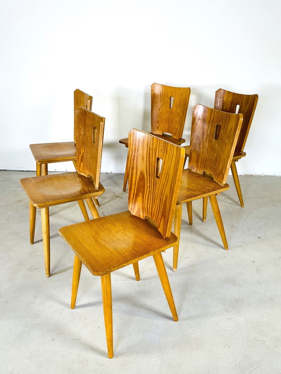 Image 1 of Set Of 6 Brutalist Chairs