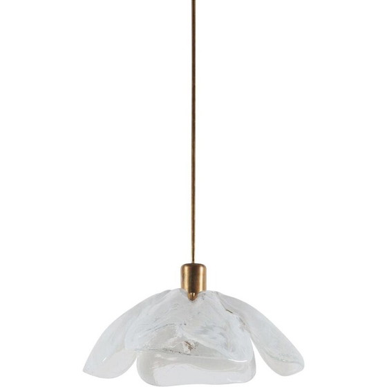 Image 1 of Vintage ice glass pendant lamp by J.T. Kalmar for Kalmar, 1970s