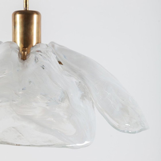Image 1 of Vintage ice glass pendant lamp by J.T. Kalmar for Kalmar, 1970s