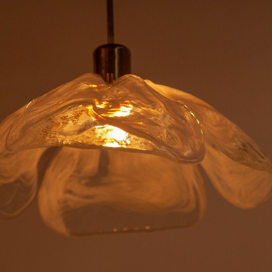 Image 1 of Vintage ice glass pendant lamp by J.T. Kalmar for Kalmar, 1970s