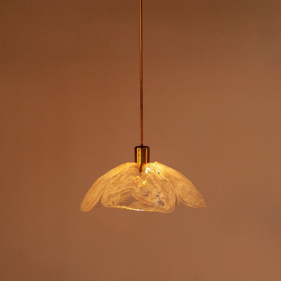 Image 1 of Vintage ice glass pendant lamp by J.T. Kalmar for Kalmar, 1970s