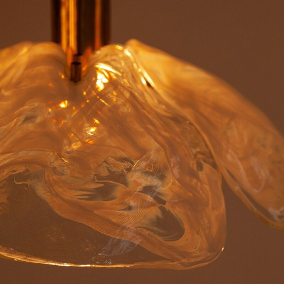 Image 1 of Vintage ice glass pendant lamp by J.T. Kalmar for Kalmar, 1970s