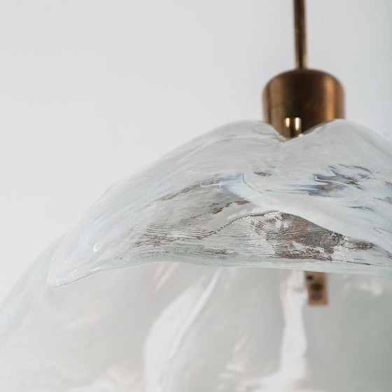 Image 1 of Vintage ice glass pendant lamp by J.T. Kalmar for Kalmar, 1970s