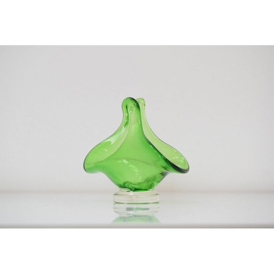 Image 1 of Vintage art glass bowl by Josef Hospodka for Chribska Glassworks, Czechoslovakia 1960