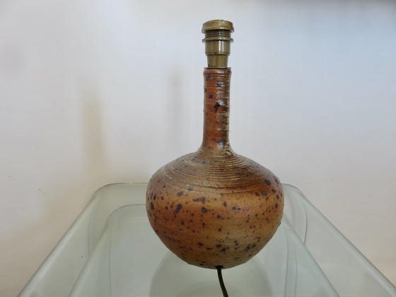 Image 1 of Enamelled Stoneware And Pyrity Lamp Signed André Truchon-Blasini