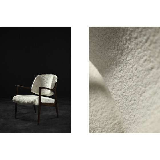 Image 1 of Vintage Domus armchair in white teak by Inge Andersson for Bröderna, Sweden 1960
