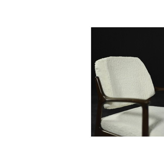 Image 1 of Vintage Domus armchair in white teak by Inge Andersson for Bröderna, Sweden 1960