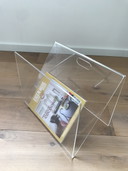 Minimalist Lucite Lecture Holder 1970s/80s, Vintage Rack