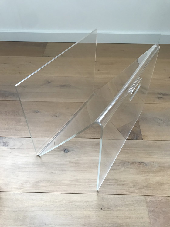 Image 1 of Minimalist Lucite Lecture Holder 1970s/80s, Vintage Rack