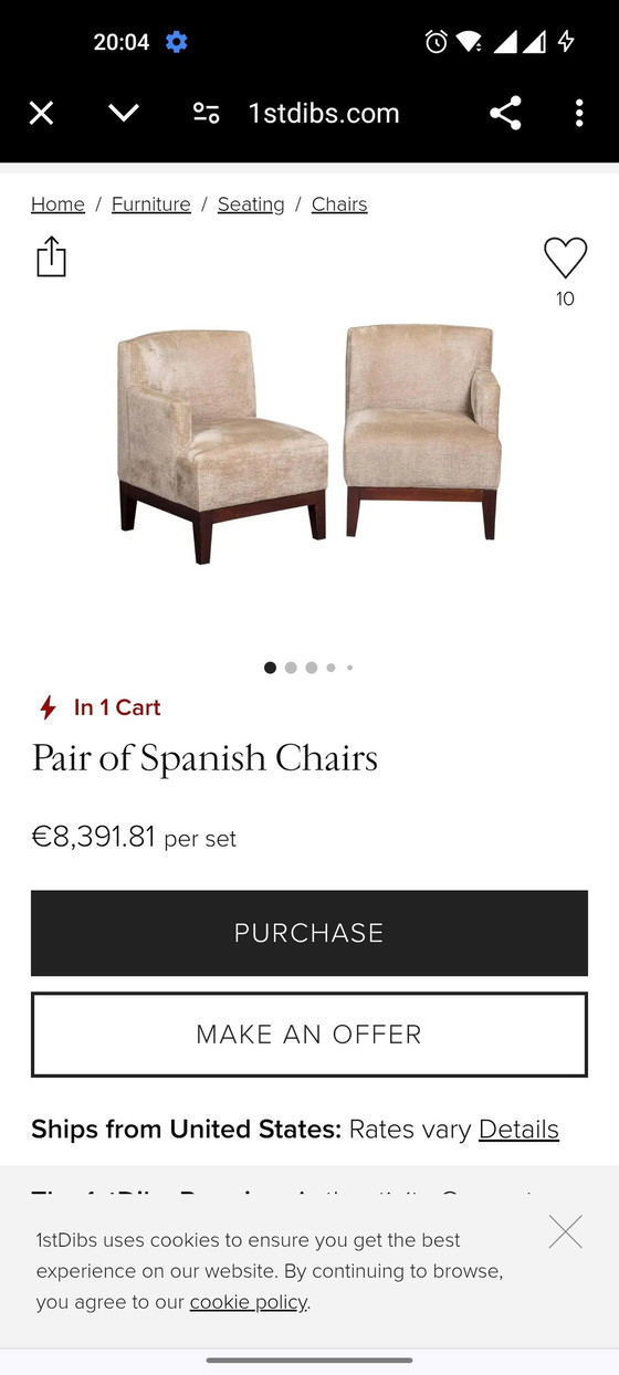 Image 1 of 2X Spanish Fateuille.