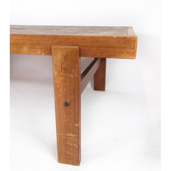 Image 1 of Tavolino da caffè vintage in teak con piastrelle, Danimarca 1960