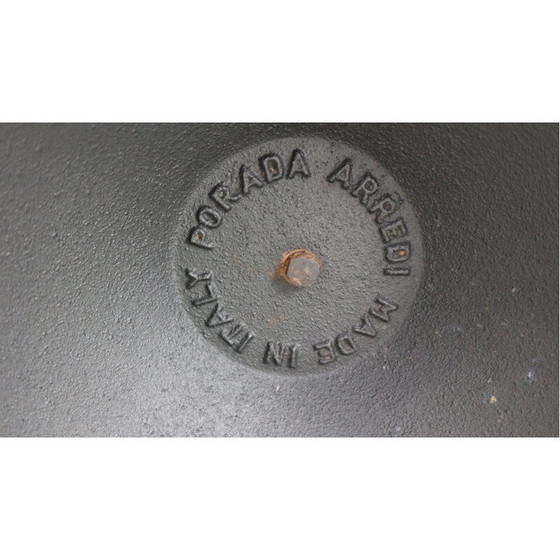 Image 1 of Revistero vintage minimalista de metal negro de Porada Arredi, Italia, 1980