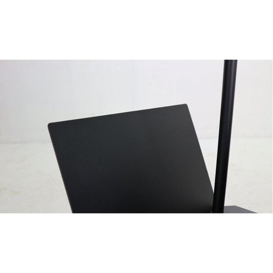 Image 1 of Revistero vintage minimalista de metal negro de Porada Arredi, Italia, 1980