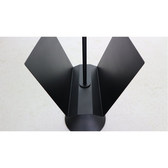 Image 1 of Revistero vintage minimalista de metal negro de Porada Arredi, Italia, 1980