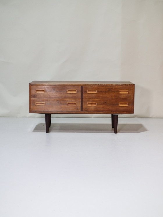 Image 1 of Low Drawer Cabinet Danish Hundevad Rosewood