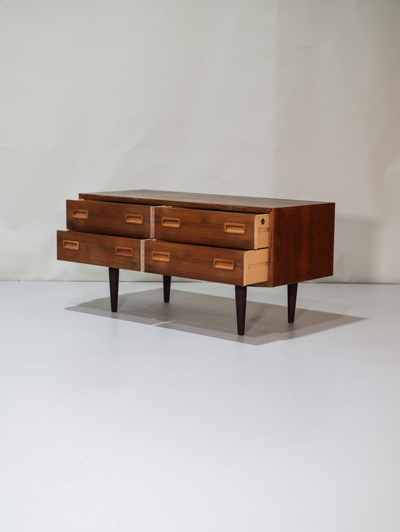 Image 1 of Low Drawer Cabinet Danish Hundevad Rosewood