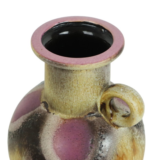 Image 1 of Fat Lava Vase Purple West Germany