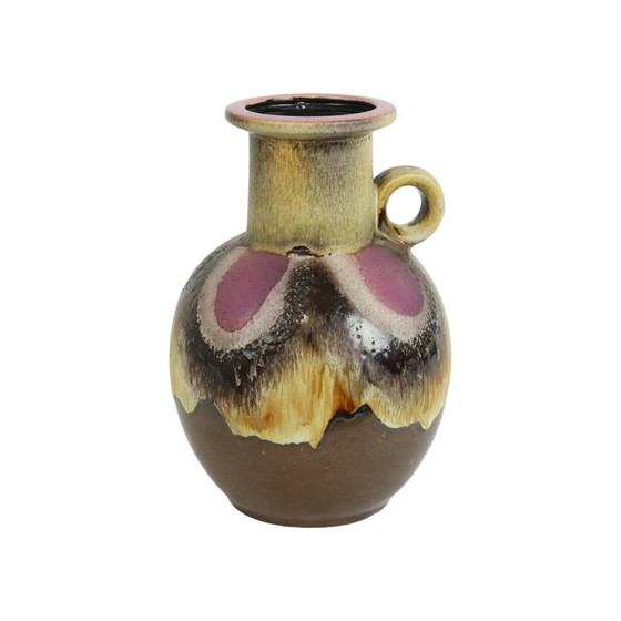 Image 1 of Fat Lava Vase Purple West Germany