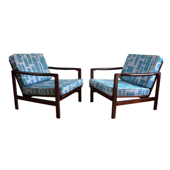 Image 1 of Coppia di poltrone vintage in faggio di Zenon Bączyk, Polonia 1960