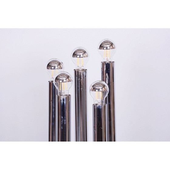 Image 1 of Lampada da terra vintage Bauhaus in acciaio cromato, Francia 1950