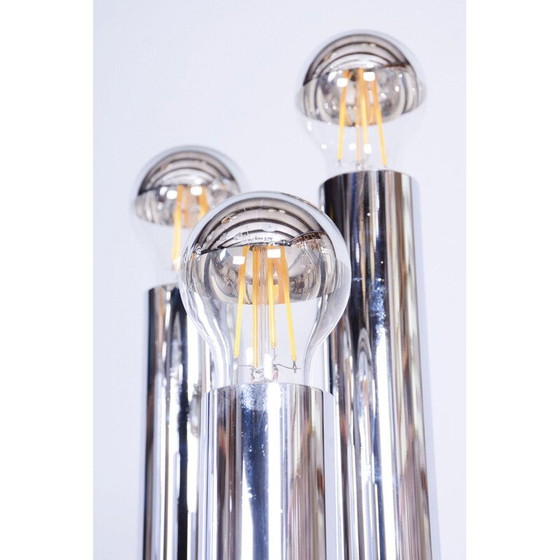 Image 1 of Lampada da terra vintage Bauhaus in acciaio cromato, Francia 1950