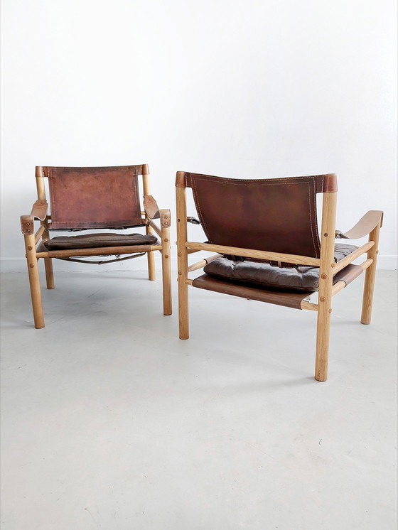 Image 1 of 2x Arne Norell 'Sirocco' Safari Chairs