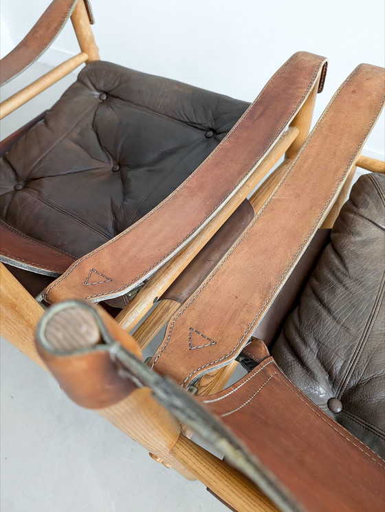 Image 1 of 2x Arne Norell 'Sirocco' Safari Chairs