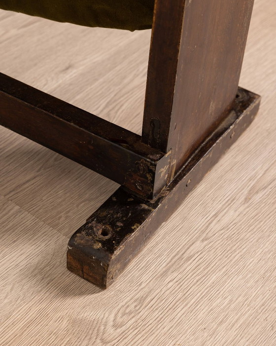 Image 1 of Vintage Italian Cinema Chair in Green Velvet, 1960s