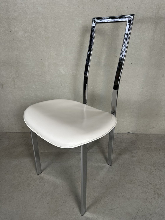 Image 1 of 6 sillas de comedor Cattelan Italia - Cuero y cromo