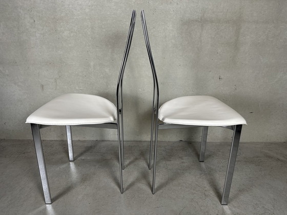 Image 1 of 6 sillas de comedor Cattelan Italia - Cuero y cromo