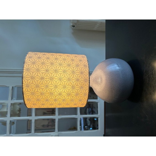 Lampada vintage in ceramica blu smaltata per Condres, 1970