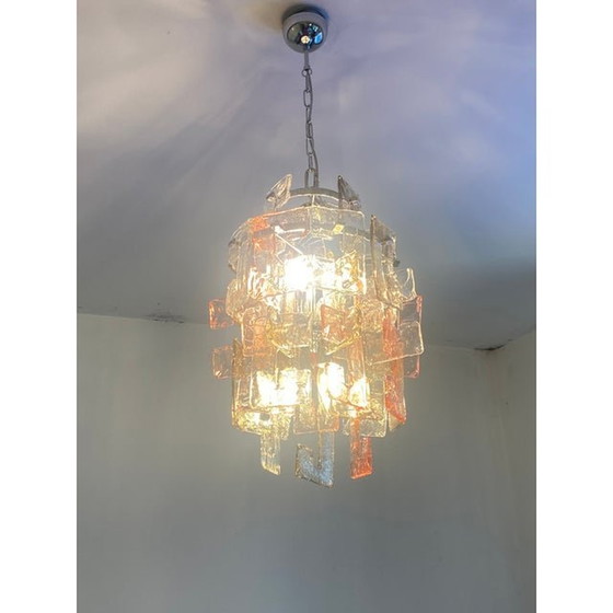 Image 1 of Lampadario contemporaneo multicolore "C fatto a mano" in vetro di Murano in stile Venini