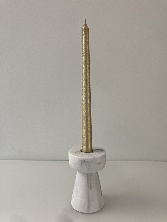 Image 1 of Design Candlestick Of White Marble